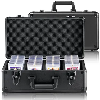 Vevor 108 PSA Sammelkarten mit Schaumstoffteilern und Schlüsselschloss, für PSA-Karten, 76 BGS-Karten, 84 SGC-Karten, 388 Top Loader oder 999+ lose Karten