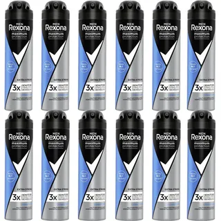 12x Rexona Men Maximum Protection Deo Spray Cobalt Dry Anti-Transpirant,150ml