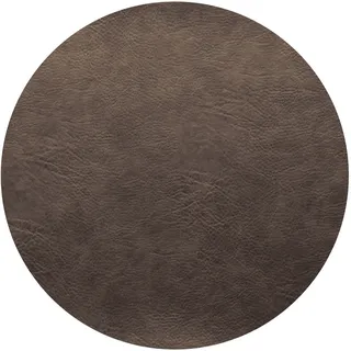 Asa Selection Tischset Vegan Leather Ø 38 cm Polyurethan Braun Nougat