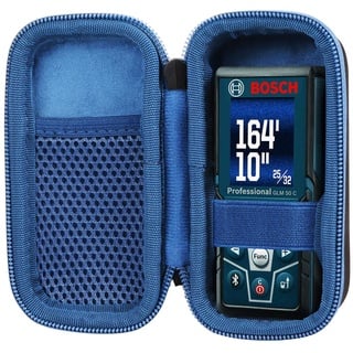 co2CREA Hart Tasche für Bosch Professional Laser Entfernungsmesser GLM 40 /GLM 50 C /GLM165-10 /Bosch Blaze Pro GLM165-40(Nur Hülle) (Schwarz/Blau)