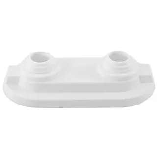 ASW Universal Doppel-Scharnierrosette 161022 Kunststoff weiß, für Rohre 10 - 22mm Universal, Rohrabstand 50mm