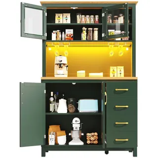 Okwish Buffetschrank 105,5 x 40 x 180 cm Grün