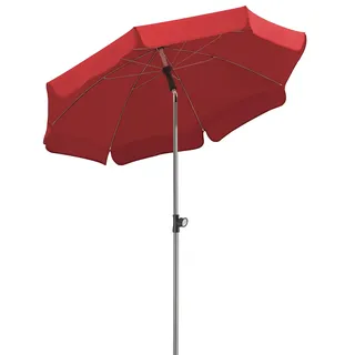 Schneider Sonnenschirm Locarno, rot, 150 cm rund, Gestell Stahl, Bespannung Polyester, 2 kg