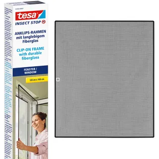Tesa Insektenschutzfenster Insect Stop 100 x 120 cm Anthrazit