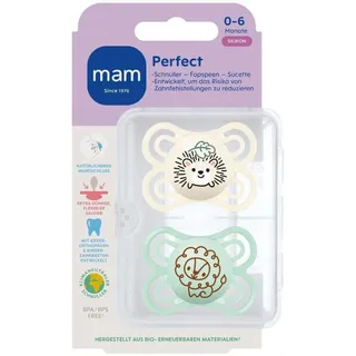 Mam Baby MAM Perfect Silikon, creme/mint, 0-6 Monate