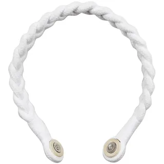 A.Monamour 4 Stück Magnetische Vorhang Raffhalter Vorhanghalter Gardinenhalter Halterungen Gardinen Spangen Halter Stark Magnete Seil Kordel Gewebte Schnallen Dekoration - weiß