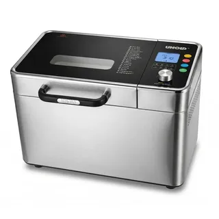 Unold Brotbackautomat BackProfi 68476 | bis 1000 g mit Nussspender, 18 Programme, Touchscreen, & Drehknopf, Keramikbeschichtung, Timer - Silber