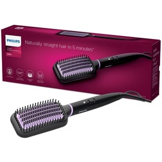 Philips StyleCare Aufheizbare Bürste BHH880/00 - Haarstyling-Geräte (Glättbürste, 170 °C, 200 °C, PTC, Schwarz, Pink, Hängender Ring)