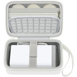 Hartschalenkoffer Kompatibel mit Nelko P21 für Phomemo D30 D35 Label Maker Maschine (nur Box)-Weiß