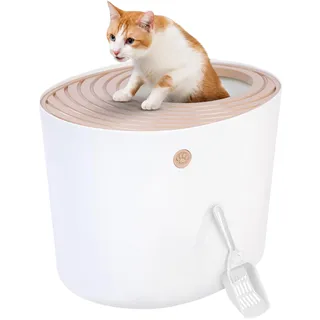 Iris Ohyama Katzentoilette PUNT-530 XXL Weiß/Beige