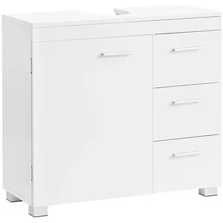 VASAGLE Waschbeckenunterschrank weiß 70,0 x 30,0 x 64,0 cm