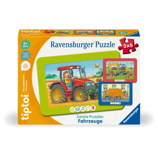 Ravensburger tiptoi® 3 erste Puzzles: Fahrzeuge - 3x6 Teile