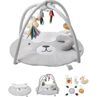 Vevor Spielmatte 995x830x550 mm, Erlebnisdecke mit 5 sensorischen Spielzeugen, Baby-Aktivitätsmatte mit leuchtendem musikalischen Entenspielzeug für Neugeborene von 0–18 Monaten