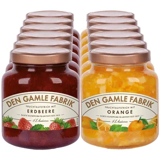 Den Gamle Fruchtaufstrich verschiedene Sorten 380 g, 12er Pack