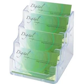 Deflecto Visitenkartenhalter glasklar,99x35x45mm Inh. bis 4x60