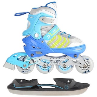 Nils Extreme NH18192 Inliner 4in1 Schlittschuhe Eishockey grey/blue 39-43