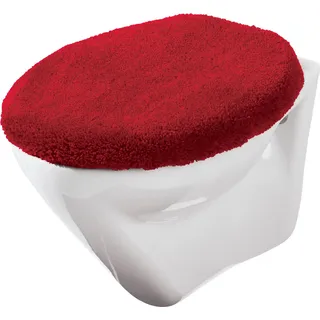 Erwin Müller WC-Deckelbezug WC-Deckelbezug "Mykonos", Höhe 20 mm, mit Schnürung:, Uni/Grafik rot oval | 47 cm x 50 cm x 20 mm