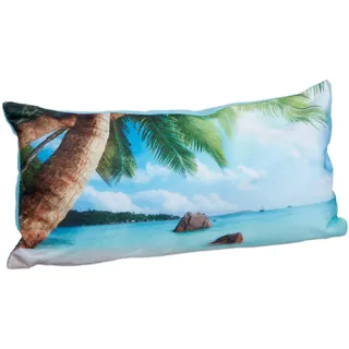 Relaxdays Nackenkissen, Blau, Textil, 37x17 cm, Badaccessoires, Duschzubehör, Wanneneinlagen