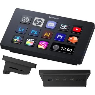 ULANZI D200H 7-in-1 Streamdeck U-Studio Stream Controller, 14 LCD-Tasten und 13 Anpassbaren Makrotasten, Auslösung von Vorgängen auf Plattformen wie OBS, Twitch und YouTube, Kompatibel mit Mac/PC