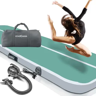 AIR Tracking TRACK Matte - aufblasbar, Tumbling Matte 10 cm - 20 cm hoch, mit elektrischer Pumpe, Farbwahl, Größe: 1 2 3 4 m Tumblingmatte, Gymnastikmatte, Turnmatte, Trainingsmatte, Fitnessmatte
