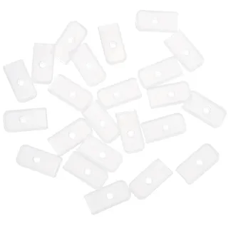 QUARKZMAN Silikon-Endkappen, 40 Stück 6mm - Silikon-Stecker passend für Korsett-Polyester-Stäbchen zum Nähen, für Brautkleid, Brautkleid (Weiß)