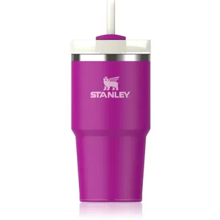 Stanley Quencher H2.O FlowStateTM Tumbler Edelstahlbecher mit Trinkhalm klein Violet Blossom 600 ml