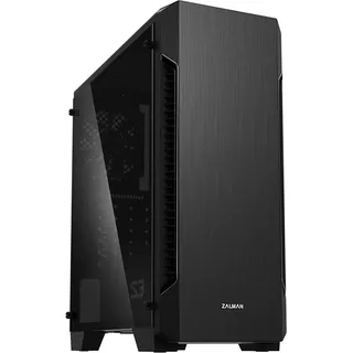 Zalman S3 TG Mid Tower Gehäuse mit Glaspanel Schwarz