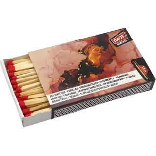 PROF Matches Zündhölzer Streichhölzer 2 Reibeflächen Schachtel 70 Stück 10cm