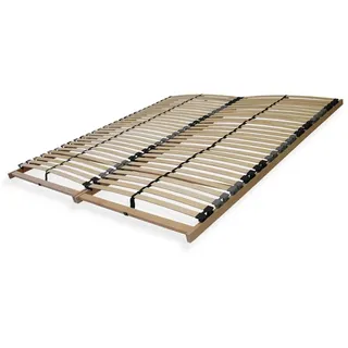 Lattenrost 28 Leisten, 7-Zonen Lattenrahmen starr, Selbstmontage, Beco, Lattenrost 180x200 (bestehend aus 2x Lattenrost 90x200), Lattenrost 80x200 90x200 100x200 120x200 140x200 160x200 180x200 180 cm x 200 cm x 8 cm