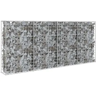 vidaXL Gabionenwand mit Abdeckung 200 × 20 × 85 cm