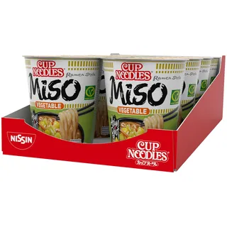 Nissin Fertiggericht Cup Noodles, Miso, Vegetable, je 67g, 8 Stück