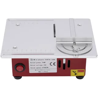 MINRS Mini Tischkreissäge 96W Kleine Präzisions Tischkreissägen 0,1-14 mm Einstellbarer Sägeblatthöhe Mini Kreissäge 9200-9500RPM Schnitttiefe 14mm ür Handwerk,DIY,handgefertigtes Holz