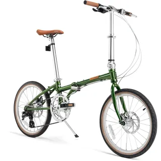 ROCKBROS VDs 20 Zoll Faltrad 8-Gang Altus Schaltung Klapprad, Leichtes Faltfahrrad City Bike Quick Fold für Stadt & Pendeln Grün