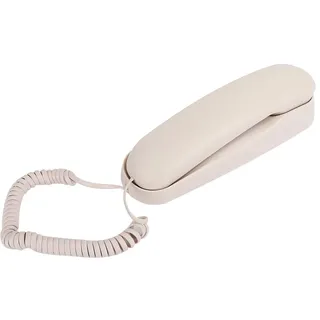 Festnetztelefon, TC-990 ABS Festnetztelefon Tischmontierbares Schnurgebundenes Dual-Purpose-Telefon Hoteltelefon Festnetz Festes Beige für das Home Office des Hotels
