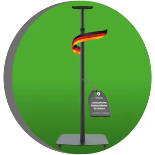 conecto höhenverstellbarer Lautsprecherständer für SONOS ONE® und SONOS ONE SL®, Wandabstand 25cm, Traglast 3kg, schwarz