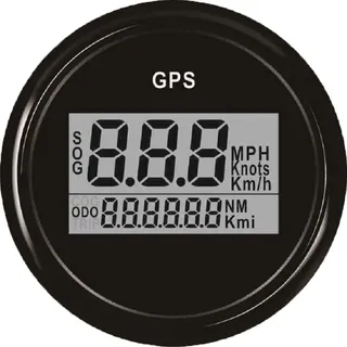 ELING Garantierter digitaler GPS-Tachometer Kilometerzähler für Autoboot mit Hintergrundbeleuchtung 52 mm 12V 24V