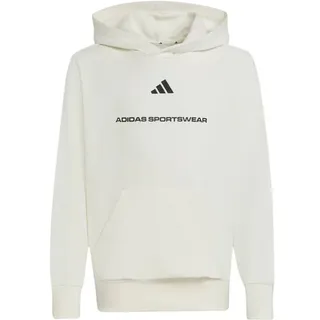 adidas Kinder Kapuzensweat Slogan Fleece, OWHITE, 152