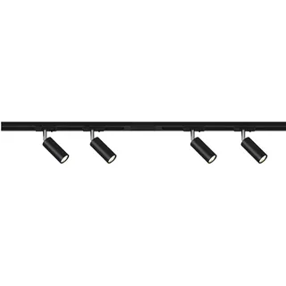 Briloner Rail Komplettset, 4x LED Spots, dimmbar, Einspeisung, Schwarz, 4 x LED-Spot, LED/4,5W (450 lm)