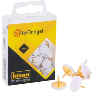 IDENA Stecknadeln Idena 334025 - Reißnägel, 120 Stück, weiß weiß