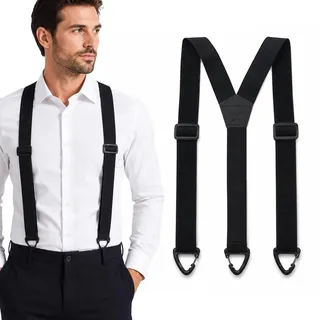 knwfeo Hosenträger Herren,3,8 cm Hosenträger,Hosenträgerin Y-Form Lang - Einheitsgröße