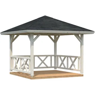 Palmako Holz-Pavillon Betty Natur imprägniert 300 cm x 300 cm ohne Fußboden