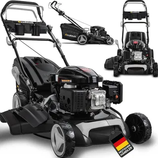 Craftfull Premium Benzin-Rasenmäher CR-196-10, 5in1, GT-Markengetriebe, 196cc-Motor, 4,4 kW, Euro 5 (Schwarz/Grau)