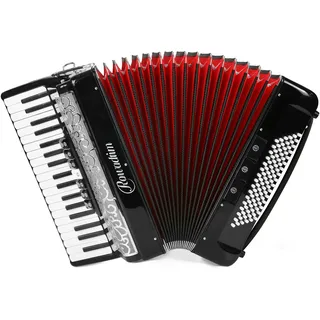 Akkordeon – 37 Tasten 96 Bass Profi-Modell für Anfänger bis Fortgeschrittene, inklusive verstellbarem Gurt & Rucksack – ideal für Unterricht, Praxis & Live-Auftritt (Schwarz)