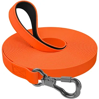 X XBEN Wasserdichte Schleppleine für Hunde, 10M Neon Orange