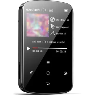 M9 tragbarer MP3-Player, ultradünner Musikplayer, Touch-Tasten, 1,5-Zoll-Farbbildschirm, geeignet für den Sportgebrauch, mit 64-GB-Speicherkarte
