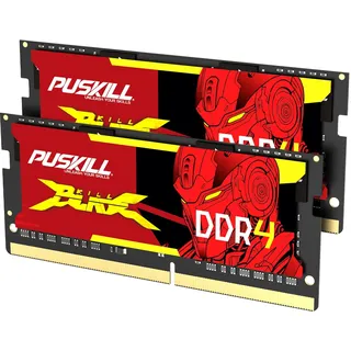 PUSKILL DDR4 Laptop RAM 16GB Kit (2x8GB), 3200MHz PC4-25600 CL22 1,2V, 260-Pin SODIMM Arbeitsspeicher für Gaming-Laptops und Notebooks, Plug & Play, Kompatibel mit Intel und AMD