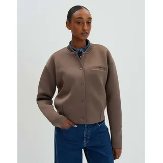 Someday Damen Sweatjacke | Kurze Bomberjacke ULONI Loose aus Scuba Soft Mocha, 42