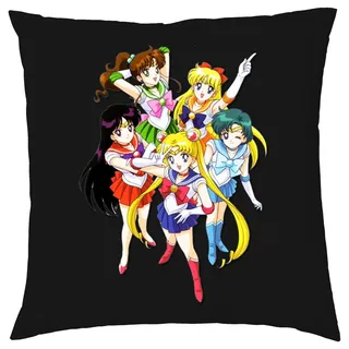 Blondie & Brownie Dekokissen Sailer Moon Anime Manga Mond Kissen mit füllung schwarz