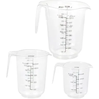 Spetebo Messbecher Set aus Kunststoff - 250 ml, 500 ml, 1000 ml - Messkanne