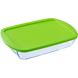Pyrex FTE RECT PX Ofenform, 40 x 27 cm, 4,5 l, aus Borosilikatglas, Grün